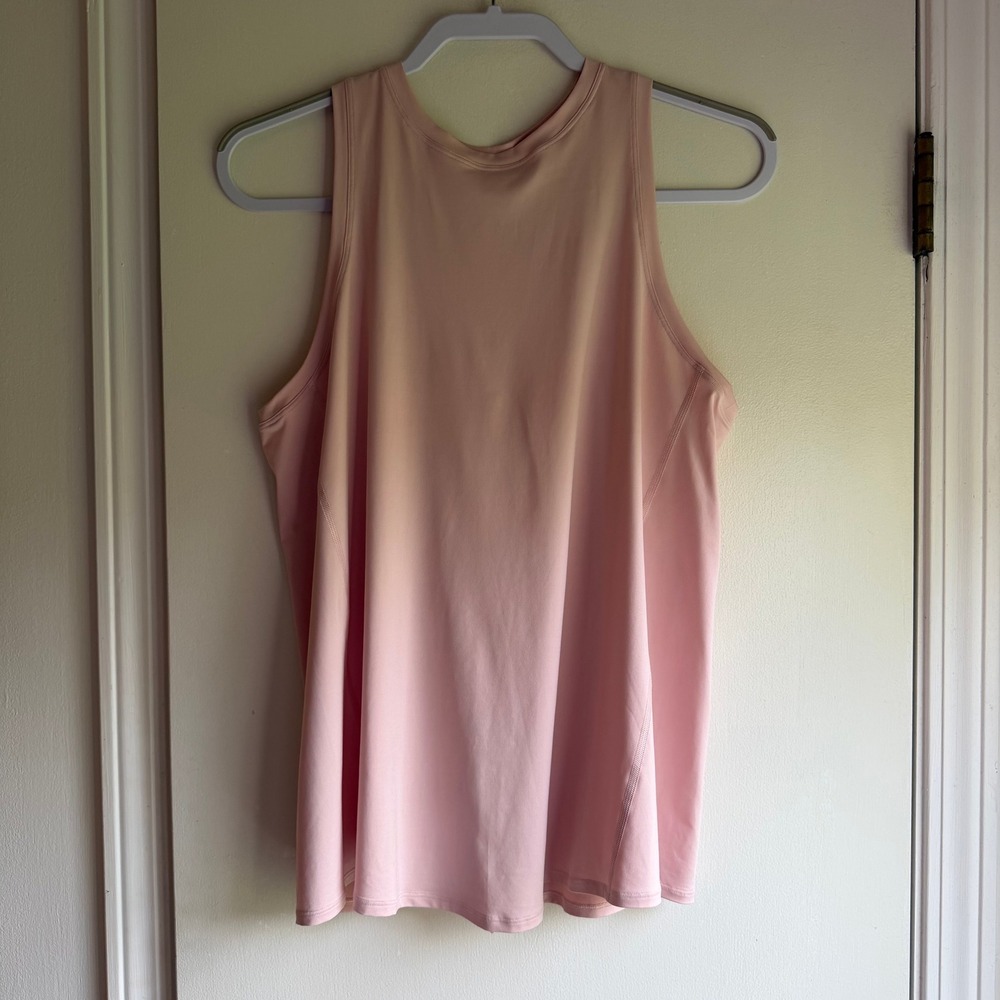 Lululemon All Tied Up Tank Top Pink High Neck Split Back Size 6 Activewear